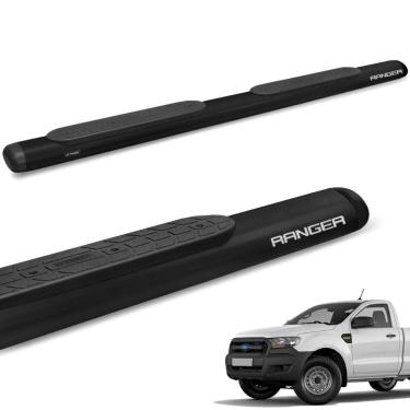 Imagem de Estribo Lateral Ranger Cab. Simples 2013 a 2024 Oval Oblongo Preto Gtnox