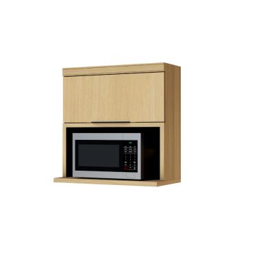 Imagem de Armário Aéreo 80cm 1 Porta 100 MDF Marquesa Nesher - Nature