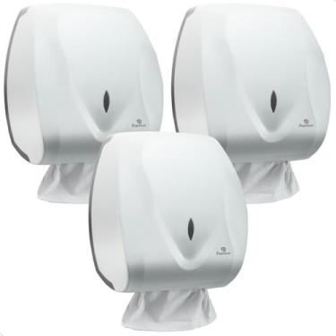 Imagem de Kit 3 Porta Papel Toalha Premisse Branco Dispenser Banheiro