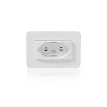 Imagem de Tomada Easy Instal Simples Branca de Embutir de 2 Pinos 1 Terra de 20a