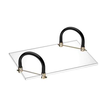 Imagem de Bandeja De Acrílico Hara Kira Com 2 Alças 31x21x11 cm