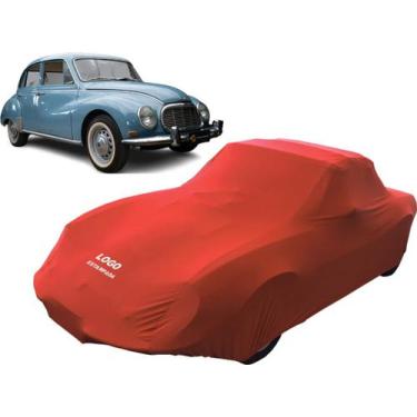 Imagem de Capa Tecido Para Proteção Carro Dkw Vemag Belcar Luxo - Mz, Vermelha