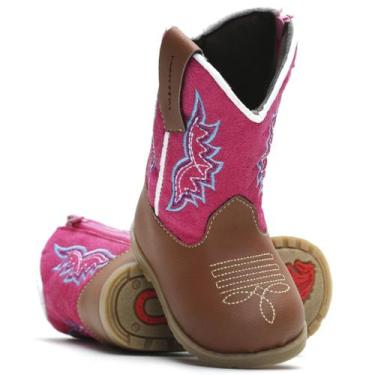 Imagem de Bota texana Bebê Infantil Recém Nascido Cowboy Rodeio Festa Junina Bor