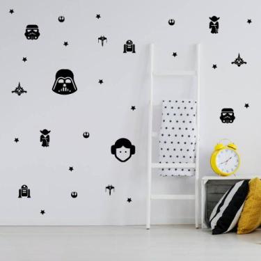 Imagem de Kit de Adesivos Star Wars - Kanto Store, Preto