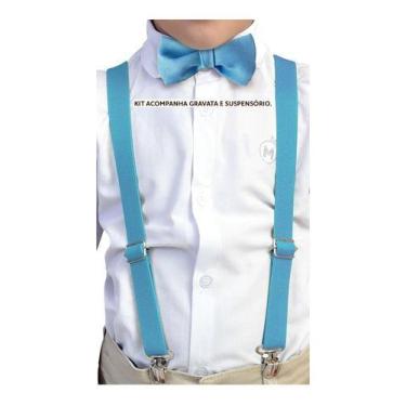 Imagem de Kit Suspensório Infantil + Gravata borboleta infantil varias cores - M