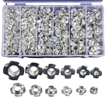 Imagem de Kit 245 Porcas Com Garra Para Madeira M3 M4 M5 M6 M8 M10 - Geober