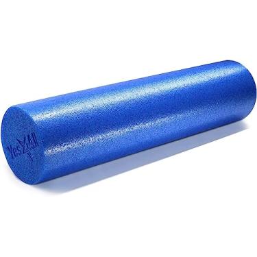 Imagem de Yes4All Rolo de espuma PE redondo de densidade macia premium para exercícios de Pilates, Yoga, alongamento, equilíbrio e núcleo – 61 cm azul