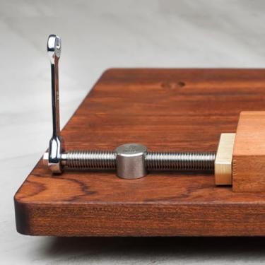 Imagem de DDWT Bancada de trabalho ajustável braçadeira de parafuso para cães de 3/10.2 cm, aço inoxidável, latão, parada ajustável para marcenaria (19 mm)