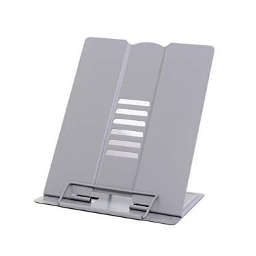 Imagem de Citmage Suporte de mesa para documentos, suporte de leitura de metal resistente, com menu de revistas de livros, iPad, partitura musical, rascunho de discurso com 6 posições ajustáveis (cinza)