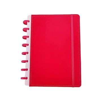 Imagem de Caderno de Disco 10 Matérias Folhas Removíveis Capa Dura Escolar Infinito Sistema Inteligente Coleção Color Clássico - Viva Magenta (PEQUENO - A5)