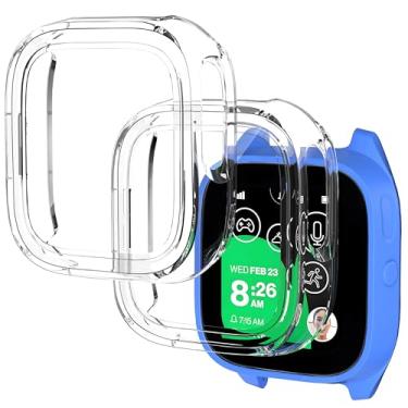 Imagem de Kuaguozhe [Pacote com 2 protetores de tela compatíveis com Gizmo Watch 3 Adventure para crianças, capa protetora geral de policarbonato rígido de vidro temperado, transparente + transparente