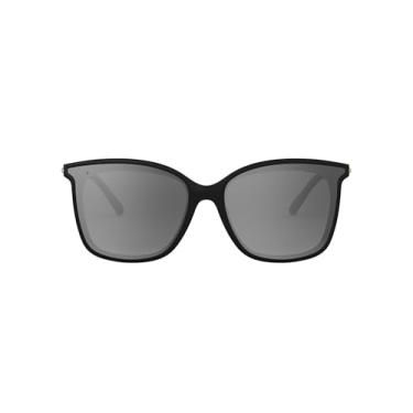 Imagem de Michael Kors Óculos de sol retangulares femininos Mk2079u Zermatt com ajuste universal, Espelhado gradiente preto/prata cinza, 61 mm