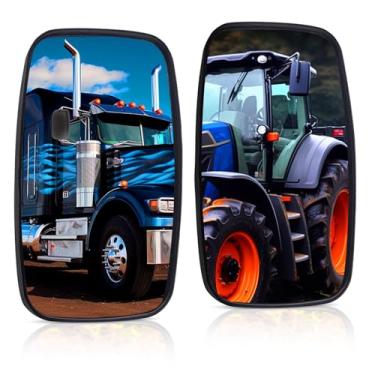 Imagem de Espelhos convexos grandes resistentes, espelhos retrovisores retangulares de 30.5 cm, melhoram a visibilidade para construção, veículos agrícolas, caminhões, tratores, caminhões, caminhões, caminhões,