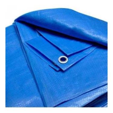 Imagem de Lona Enceradao De Polietileno Com Ilhos 100 Micras Kala Azul, 3MX3M