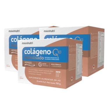 Imagem de Kit 3 Colágenos Verisol Maxinutri Sachês 30x5g + Q10 Natural