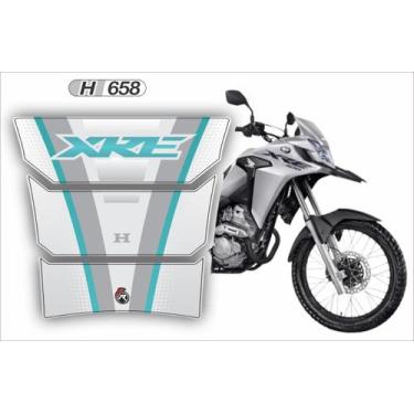 Imagem de Adesivo Protetor Tanque Moto XRE 300 Rally Adventure Ciano H658 - Resi
