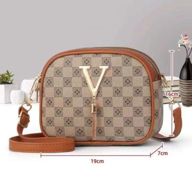 Imagem de Bolsa Feminina Pequena Transversal Fb-6 - Giftmania Brilhos, Caqui