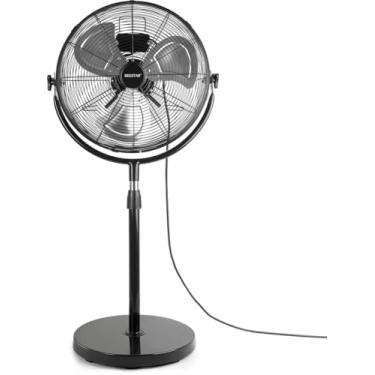 Imagem de BEESTAR Ventilador De Pedestal De Alta Velocidade E Alta Resistência De 20 Polegadas, Ventilador De Pé Industrial Com Altura E Inclinação Ajustáveis, 3 Velocidades, Ventilador De Metal Para Uso Indu