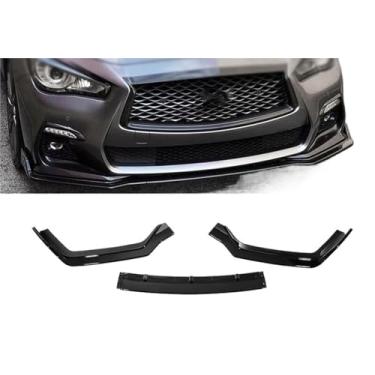 Imagem de Spoiler de lábio de para-choque dianteiro compatível com Infiniti Q50 2018-2021 Sport Bumper Lip Difusor Splitter Protector Car Modification Body Kit(Carbon Fiber Pattern)