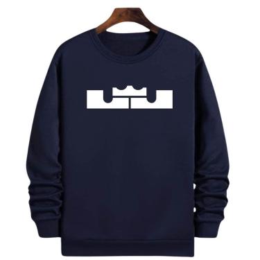 Imagem de Blusa Moletom Gola Basquete Lebron James Logo Basketball