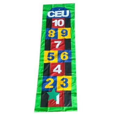 Imagem de Tapete Infantil Amarelinha Pedagógica Educativo Escolar - Brink Sul