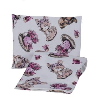 Imagem de Jogo De Lençol Fantasy Infantil Solteiro 02 Peças Malha 100% Algodão - Dogs