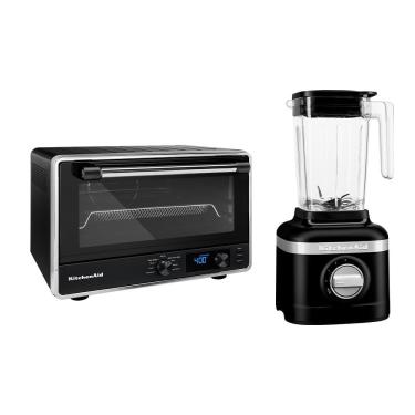 Imagem de Combo Forno Multifunções Com Air Fryer E Acessório Para Pizza + Liquidificador K150 Kitchenaid Black Matte - Kog21_Kua13ap_Cj 110V