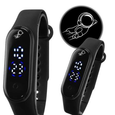 Imagem de relogio bracelete digital ajustavel infantil resistente data qualidade