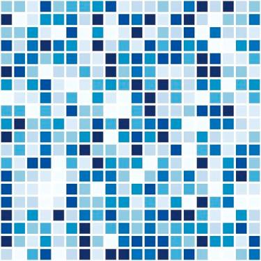 Imagem de Papel De Parede Adesivo Lavável Sala Pastilhas Tom Azul 12m