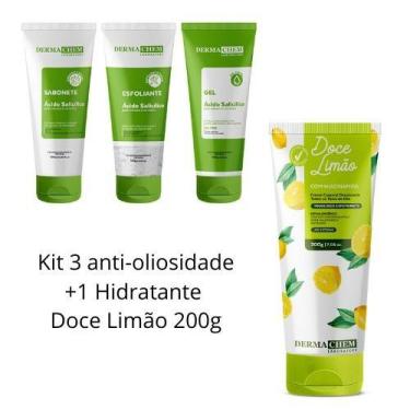 Imagem de Kit Skin Care Antioleosidade Completohidratante doce limãoprotetor Sol