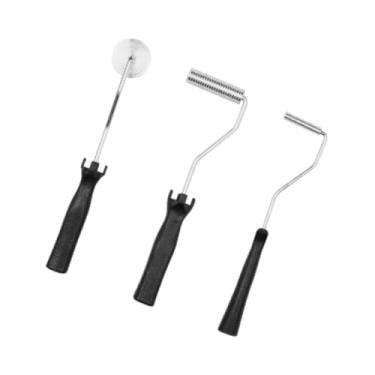 Imagem de Bothyi Rolos de laminação de fibra de vidro 3x Cabeça de alumínio, remova bolhas de ar, rolo de bolha do kit de projeto para reparo de resina de banheira