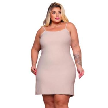 Imagem de Vestido Segunda Pele Plus Size Midi Tecido Premium Anagua Combinação -