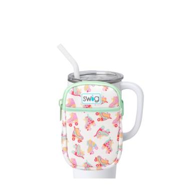 Imagem de Swig Life Bolsa Mega Caneca, Bolsa para Garrafa de Água com Alça Ajustável, Pochete de Garrafa de Água com Bolso para Telefone com Zíper, Acessórios para Copo (Rinque), pista de patinação