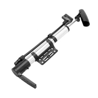 Imagem de Bomba de Ar Manual Portátil com Suporte, Bicos Duplos, Kit Completo para Pneus e Infláveis