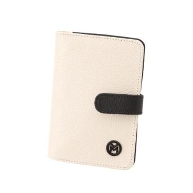 Imagem de Carteira Feminina Couro Legítimo Botão Rg Cartão Mariart 612