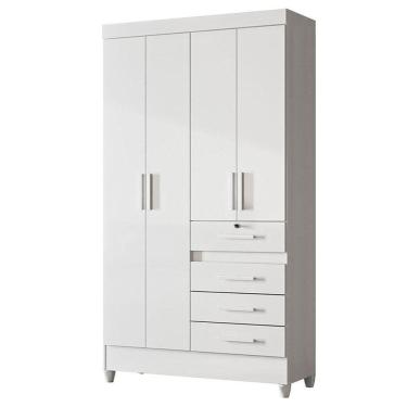 Imagem de Guarda Roupa Infantil Sobral 4 Portas Branco Flex - Moval