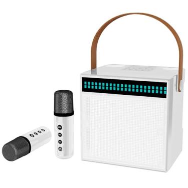 Imagem de Máquina de karaokê multifuncional com display - Canto sem fio, cancelamento de voz, reprodução de U Disk/TF, subwoofer de 4 polegadas e luzes RGB para eventos/salas de aula