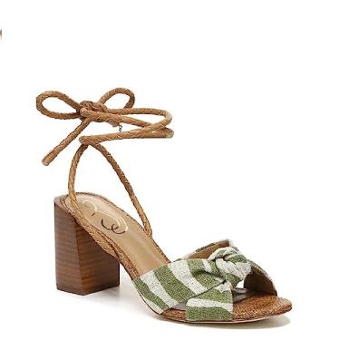 Imagem de Sam Edelman Sandália feminina de salto Bodhi, Samambaia macia/natural, 5.5