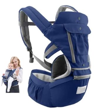 Imagem de Canguru Carregador Bebe Criança Passeio Viagem Sentado Deitado Bolso Alça Ajustavel Ergonomico Confortavel Praticidade Macio  Alcochoado