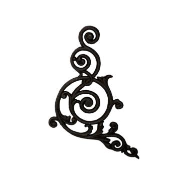 Imagem de Grade Ferro Fundido Arabesco Portão Varanda Sacada 53X60Cm