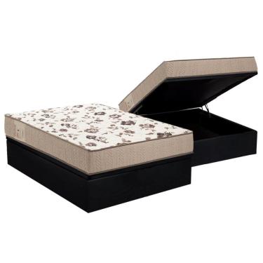 Imagem de Kit Cama Box Baú Casal Physical Mega Resistente 138x188 com Colchão Espuma D28 Courino...