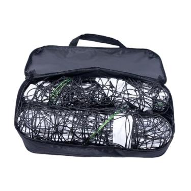 Imagem de YIJU Rede de vôlei portátil 9.5MX1M, versátil, resistente, dobrável, com nó, com bolsa de transporte para parque, praia, quintal e pátio