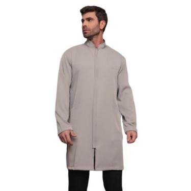 Imagem de Jaleco Masculino Bege Gabardine Zíper Baltic - Gardenia Jalecos, P