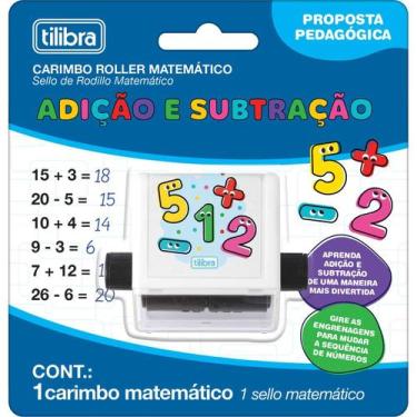 Imagem de Carimbo Roller Matemático - Adição e Subtração - Tilibra, Único