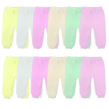 Imagem de Kit 15 Peças Calça Mijão Culote Bebê Liso Algodão Pé Aberto - Koala Ba
