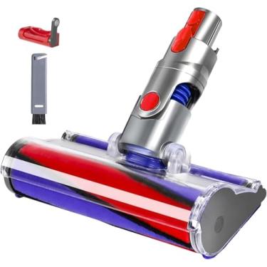 Imagem de Garbage fighter Cabeça de limpador de rolo macio para aspirador sem fio V7 V8 V10 V11 – Substituição de acessório de piso fofo para madeira, azulejo e carpete de pilha baixa