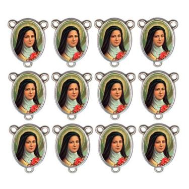 Imagem de 10 Entremeio Santa Teresinha Oval para Montagem de Terços - Nossa Senh