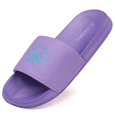 Imagem de INMINPIN Sandálias Infantis Antiderrapantes Para Meninos E Meninas, Chinelos Confortáveis Praia Piscina, Sapatos Áreas Internas Externas (Criança Pequena/Criança Grande), Roxo, 6 Anos, Criança Grand