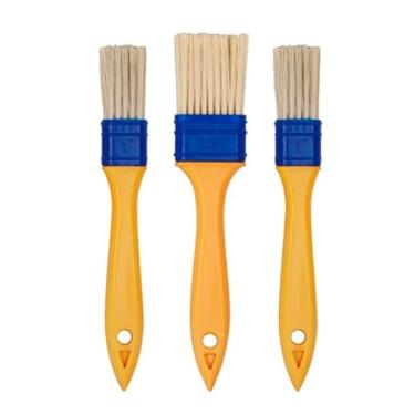 Imagem de Kit Jogo de Pincéis Profissionais para Pintura com 3 Peças, Cabo de Plástico, Cerdas Sintéticas Kit Pincel