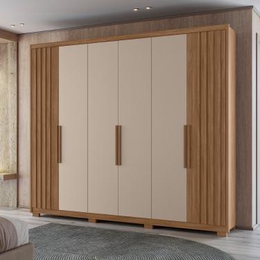 Imagem de Conjunto Guarda Roupa E Comoda Apalache Carvalho Fendi